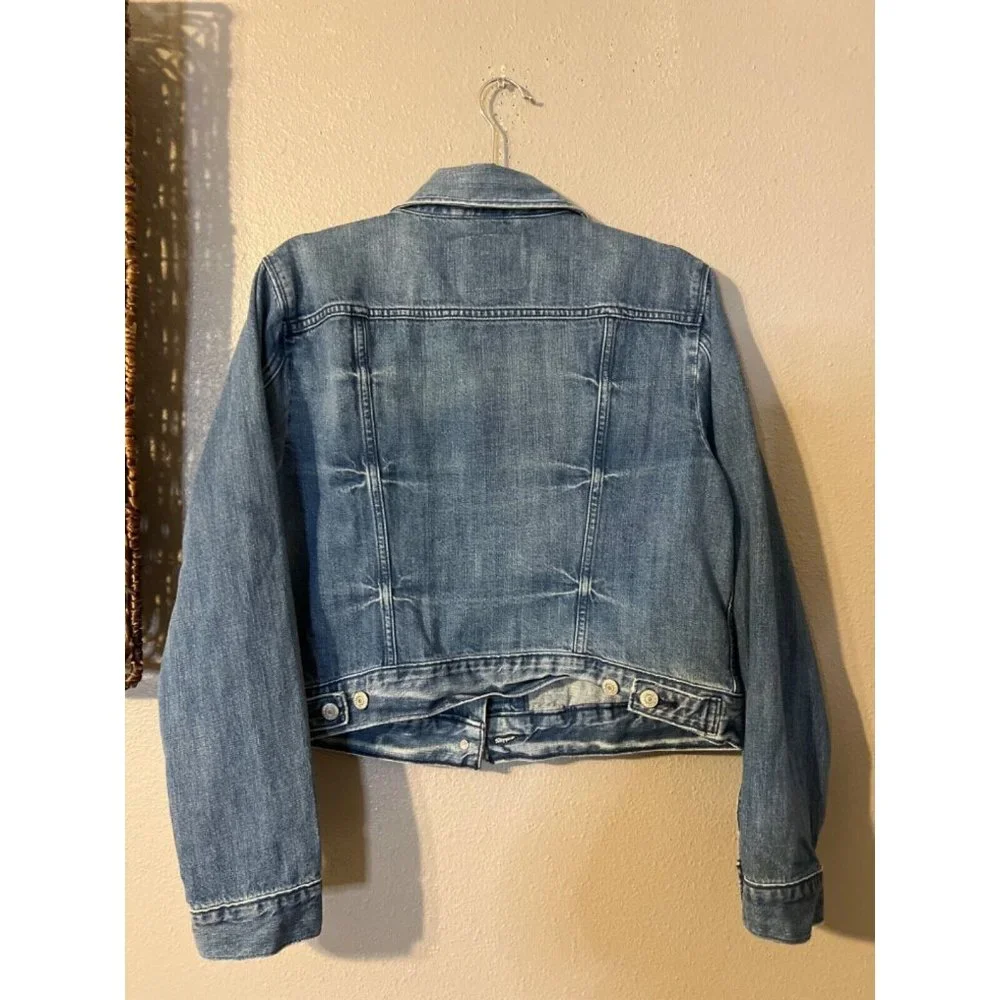 Levis Womens Jacket Blue XL Trucker Jean Cotton Denim Classic Washable - Picture 7 of 10